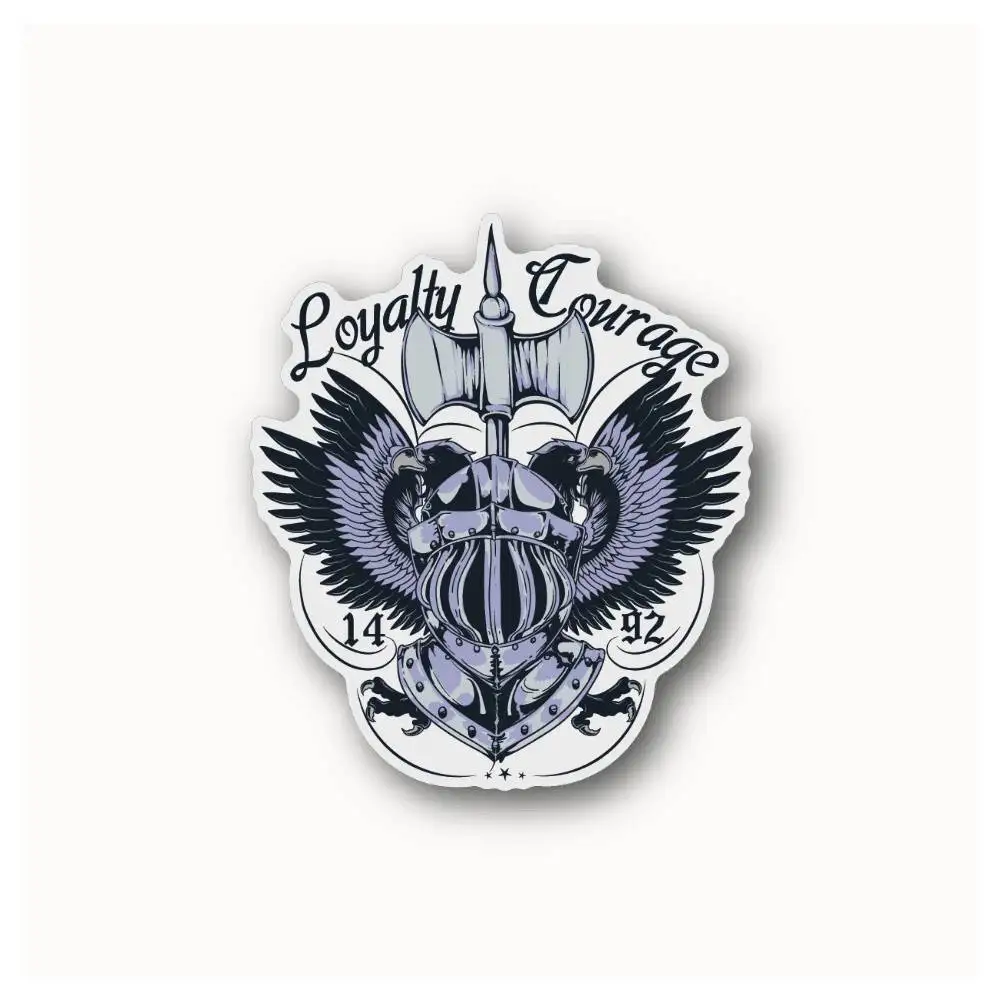 Loyalty And Courage Armour Waterproof Stickers For Decorating Car Windows Motorcycles And Computers.