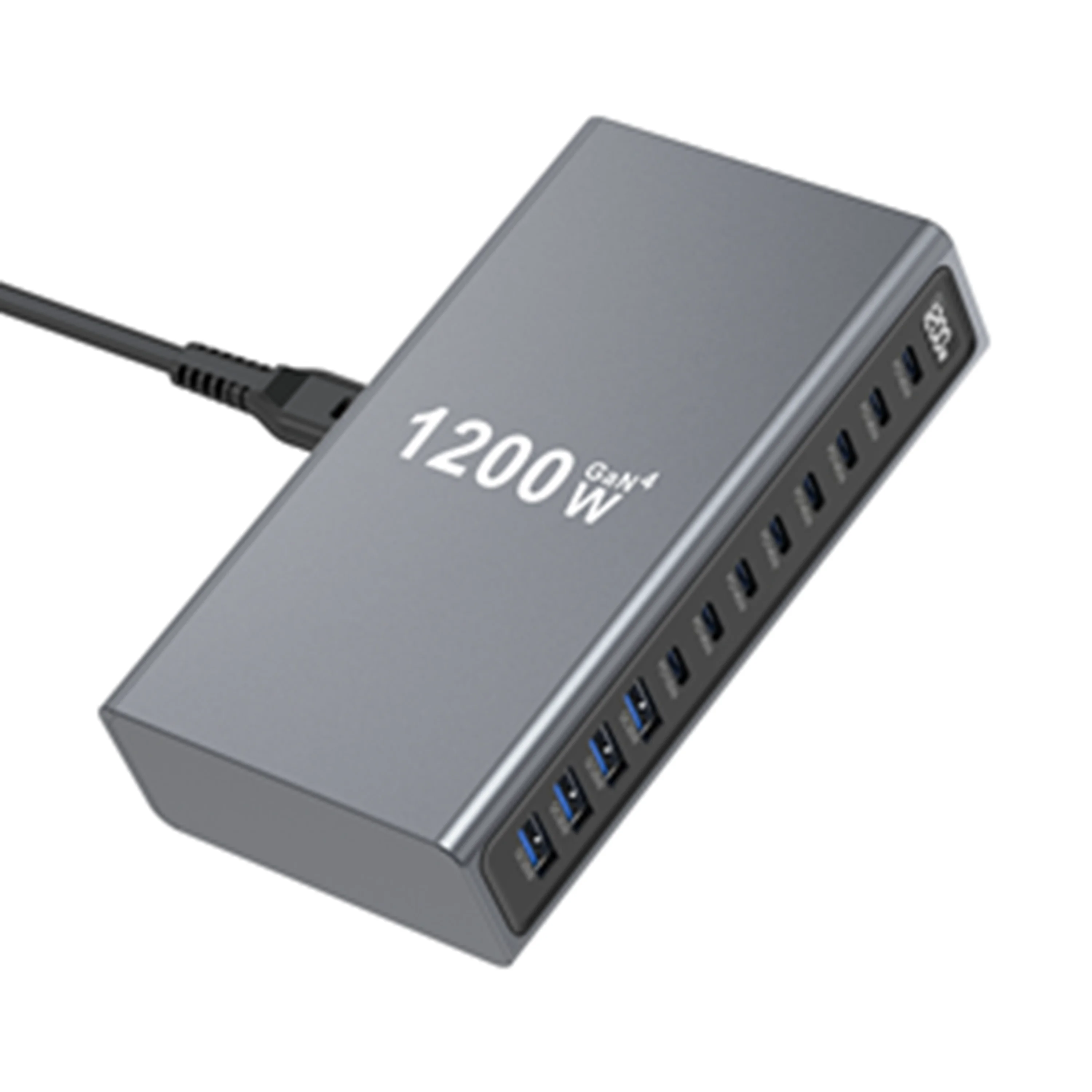 8C4A 1200W Desktop Charger Multi-Port Fast Charger for Multiple Devices Suitable for Charging Phones Tablets Laptops and More