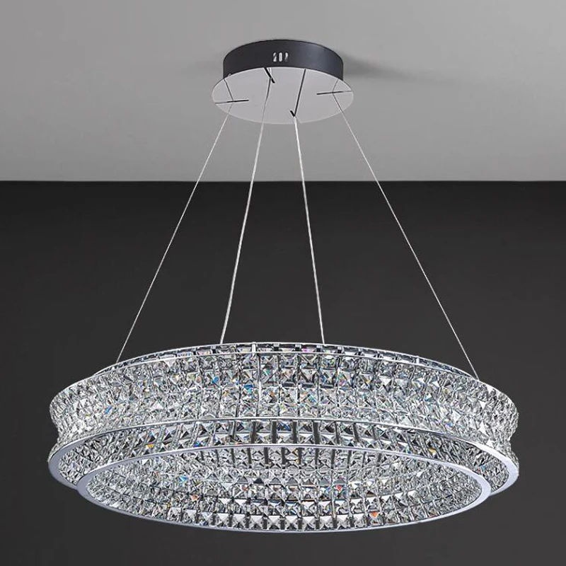 Italian Style Light Luxury Crystal Living Room Pendant Light, Simple And Luxurious Feeling, Villa Dining Room, Bedroom, Hall Mai