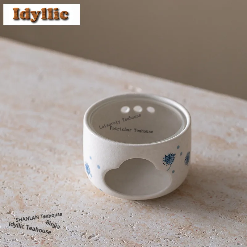 

Ручная роспись, синий и белый милый кот, держатель для подогрева чая, подставка для свечи, плита, подставка для чайника, карбоновая печь для кипящей воды, сервиз для чая