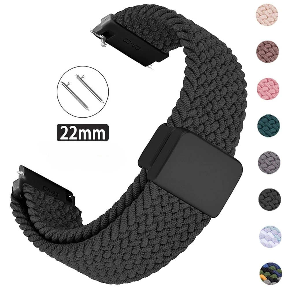 22mm Magnetic Clasp Nylon Watch Strap For Suunto Vertical 2/RACE S/5 PEAK/9PEAK PRO DLC/Ocean/Run Stretchy Bracelet Accessories
