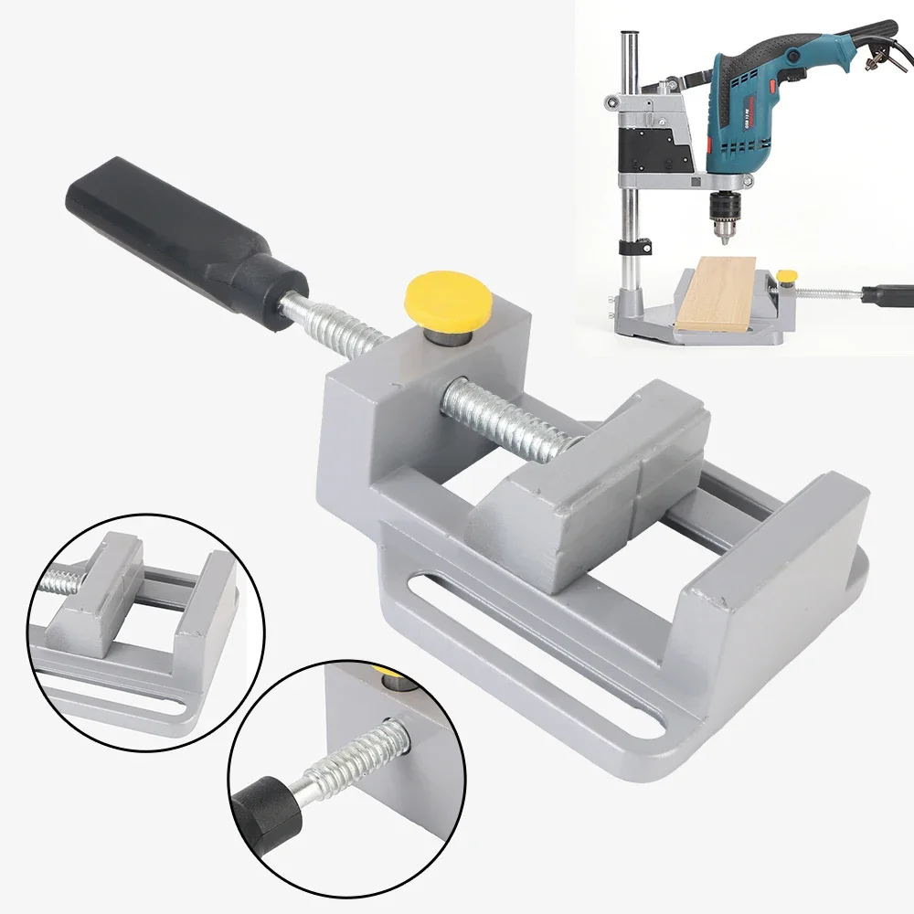 Flat Tongs Bench Vise Drill Press Stand Kit Woodwork Tools For Electric Drill Stand Benchs Clamp Aluminum Drill Press Vise