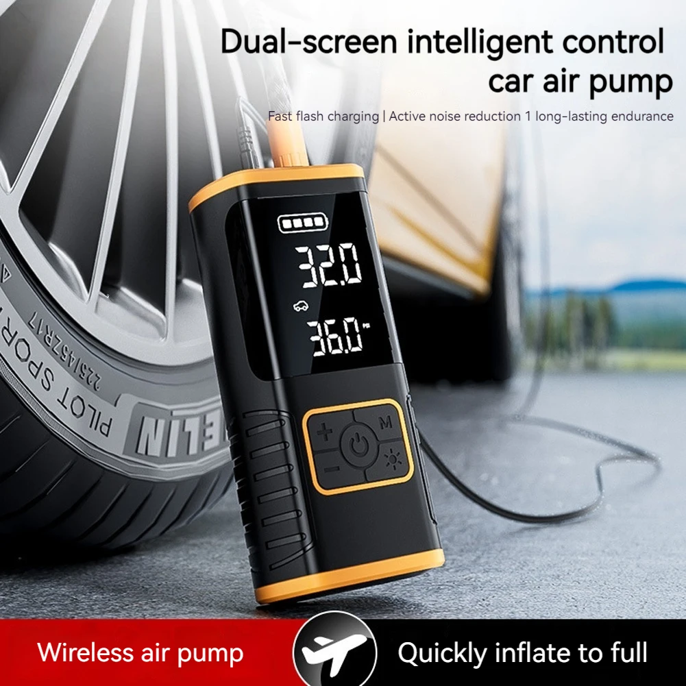 

Беспроводной электрический насос для накачивания шин 150PSI, высокоточный насос для накачивания шин с дисплеем и светодиодной подсветкой, насос для велосипедных шин для автомобиля, мотоцикла, мяч