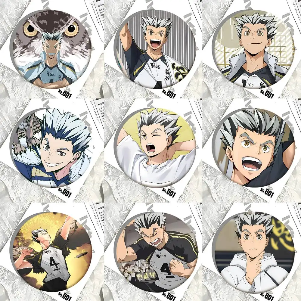 Anime Kotaro Bokuto Rundes Abzeichen Kreative Brosche Kleidung Rucksack Accessoires Anstecknadel