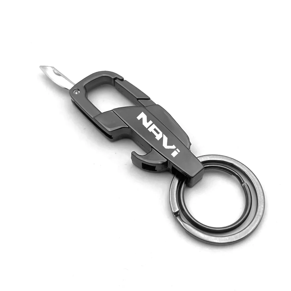 For HONDA NAVI series Titanium Motocar KeyChain Super Lightweight Titanium EDC Tool Keychain Hanging Buckle Motorcycle Key Chain