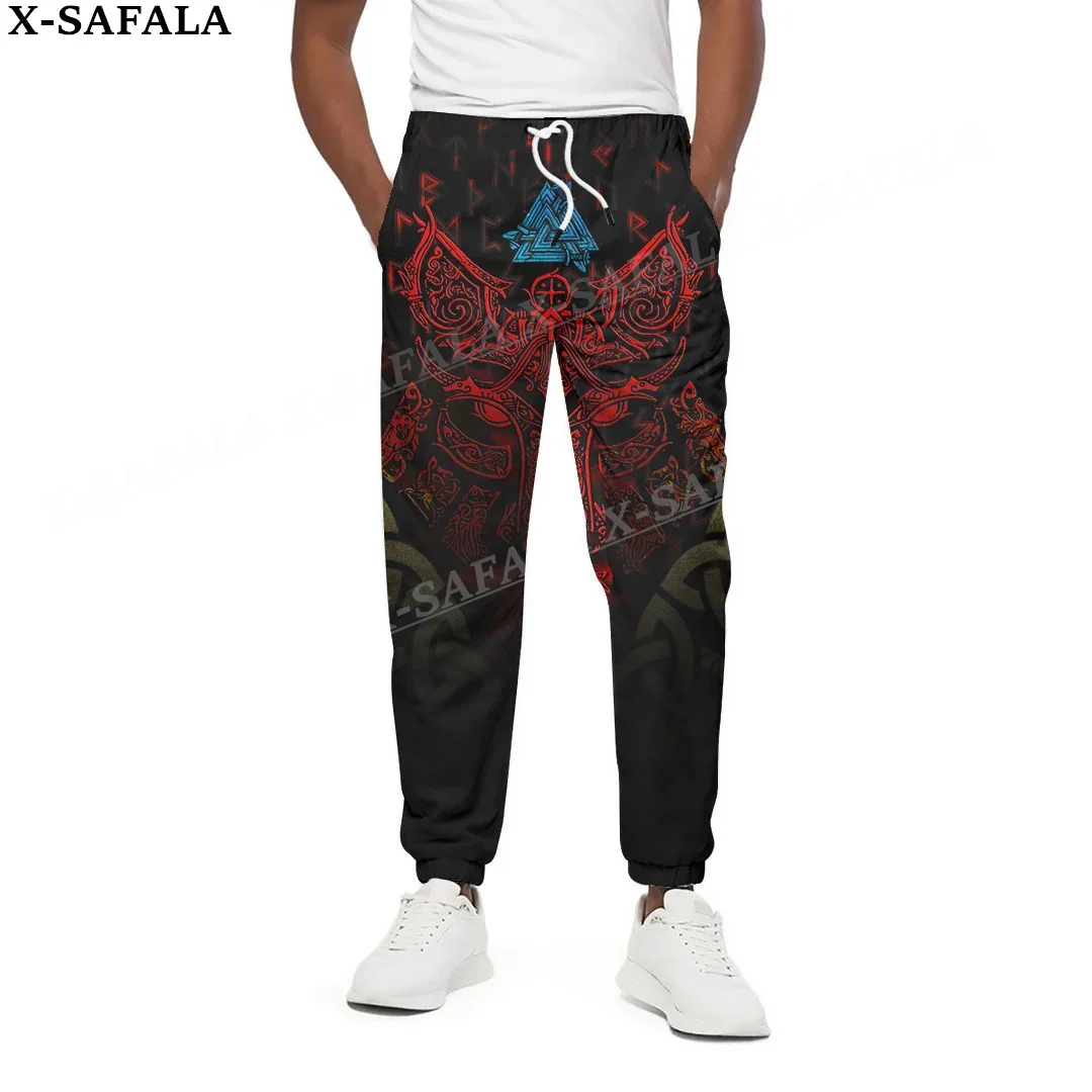 Norse Myenson Vegvisir-Pantalon de survêtement Viking Symdangers pour homme, impression 3D, jogging long décontracté, streetwear, pantalon de sport d'automne, fjMen,-3