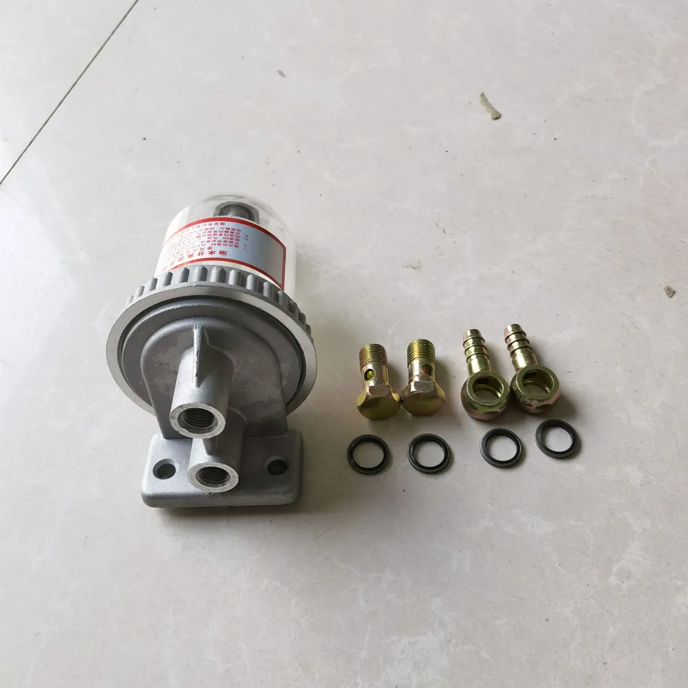 CA141 Coarse Filter Fuel Water Separation Precipitator Cup with Drain Retrofit Fuel Filter with Connector 8MM/10MM