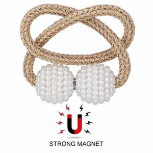 2/4 قطعة المغناطيسية لؤلؤة الستار كليب بين قوسين التعادل الظهر مشبك مقاطع معلقة الكرة مشبك التعادل الظهر الستار الديكور اكسسوارات أعلى 6 مبيعات ستارة تثبيت المغناطيس - No5