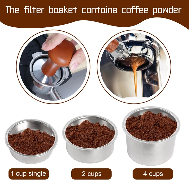 Bottomless Portafilter 51 Mm Including Filter Basket 1/2/4 Cup,Filter Holder Compatible For Delonghi Dedica EC680/EC685