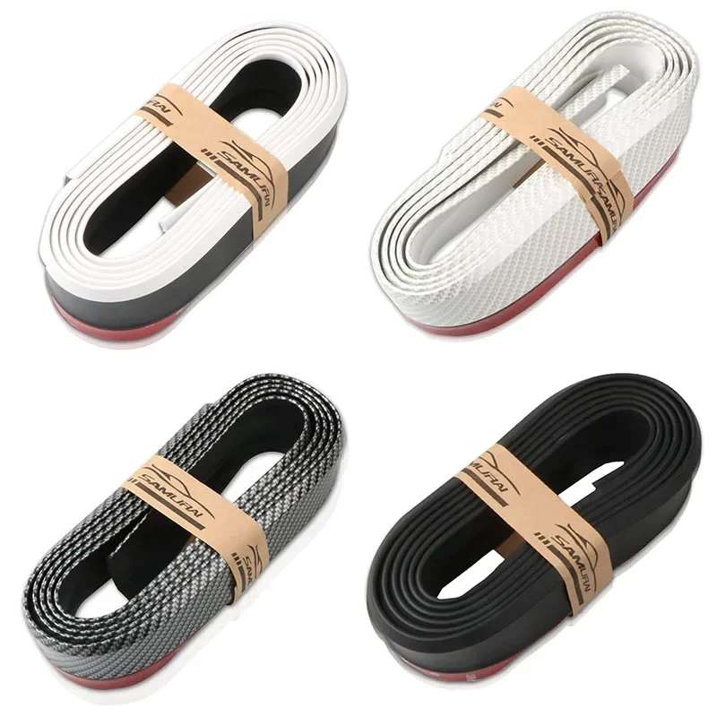 

Универсальный автомобильный бампер для губ 2,5 м, наклейки на передний бампер автомобиля, резиновые защитные накладки на бампер автомобиля, внешние молдинги, полоса для губ бампера