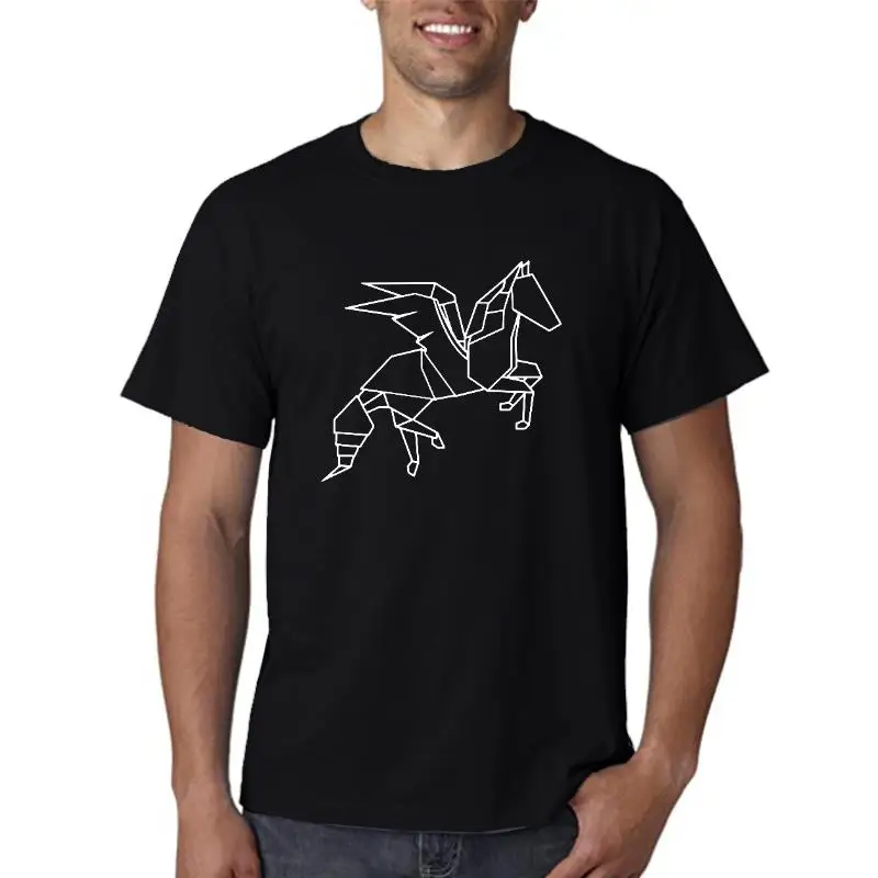 Mens Origami Pegasus t-shirt Pegasus Origami Retro t-shirts Origami Christmas Gifts Novelty Christmas gifts Stocking filler