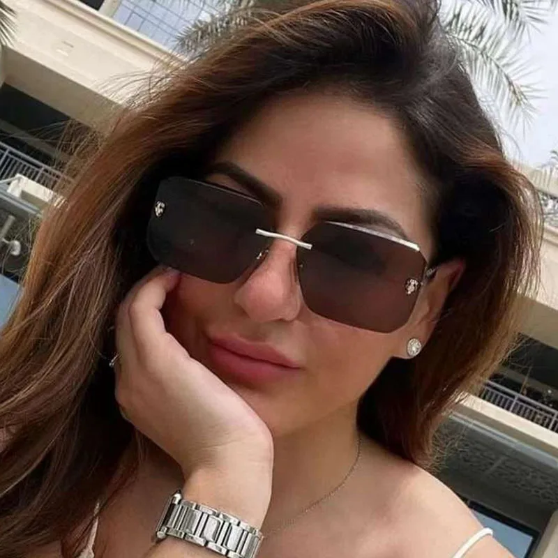 

y2k металлические солнцезащитные очки в виде змеи для женщин и мужчин, винтажные солнцезащитные очки в стиле стимпанк, популярные уличные без оправы, роскошный брендовый дизайнерский оттенок UV400