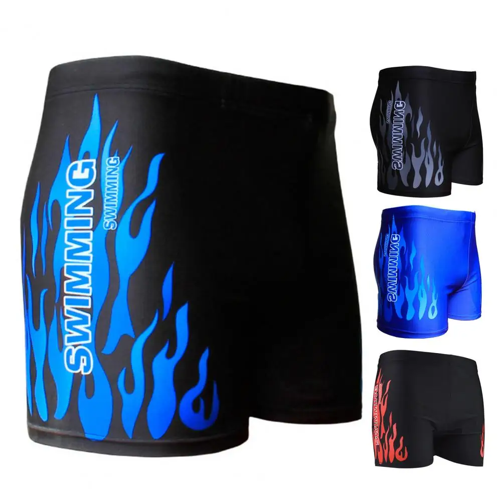 

Men Swimwear Swimsuit Mens Swim Shorts Bathing Suit Swimming Pool Trunks Beach Briefs Flame Badpak maillot de bain homme