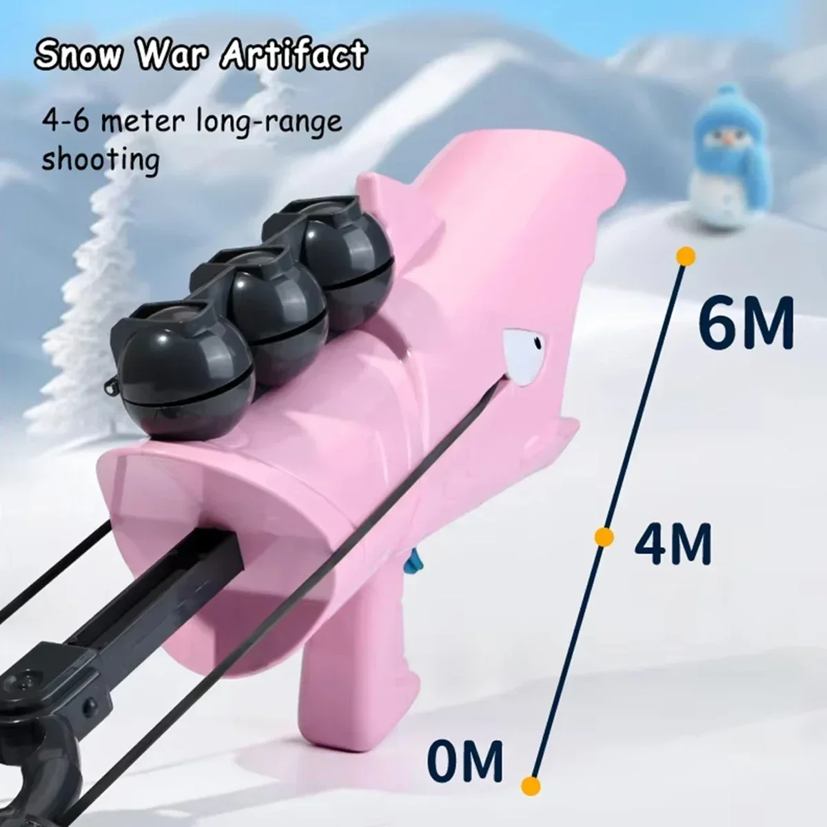 Shark Snowball Launcher,Shark Snowball Maker,2025 ใหม่ Shark Snowballs เปิดตัวของเล่น, ฤดูหนาวของเล่นกลางแจ้ง Snowballs Maker ชุด