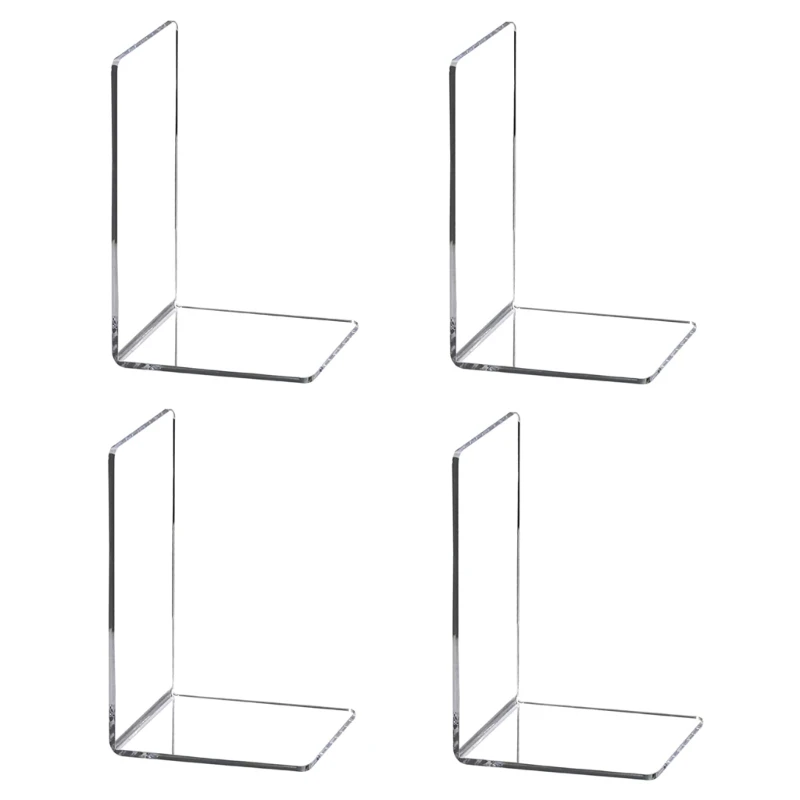 Clear Acrylic Books Stand Transparent Books Holders Display Stand for Displaying Pictures, Cookbooks, Notebooks Bookends