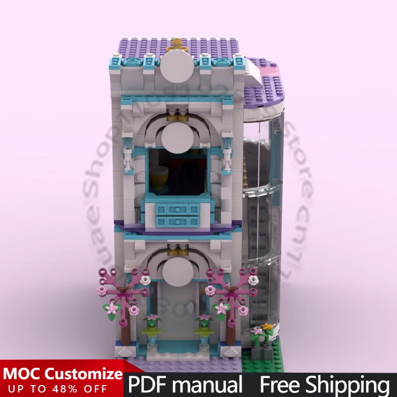 852 PCS City Engineering Heartlake Boutique - Modification of Set 41450 MOC Customize Modular Building DIY Boy Toy Birthday Gift