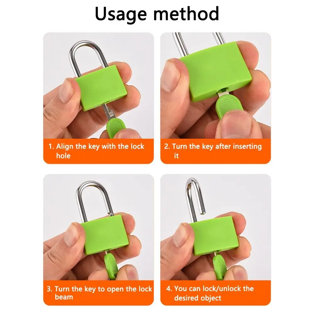 Plastic Travel Bag Lock 23mm Suitcase Diary Lock Mini Strong Steel Padlock for Home Decoration