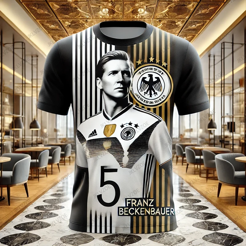 

Новое поступление, дизайн CHATGPT, специальное издание, роскошная футболка с короткими рукавами Franz Beckenbauer 5, Германия, футболка для детей/взрослых