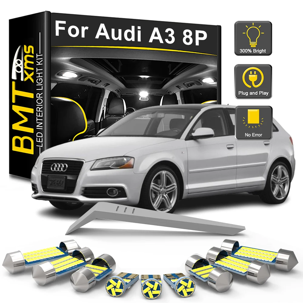 

BMTxms 12PCS Car LED Interior Light Bulb Kit For Audi A3 S3 RS3 8P 2003-2006 2007 2008 2009 2010 2011 2012 Vehicle Accessories