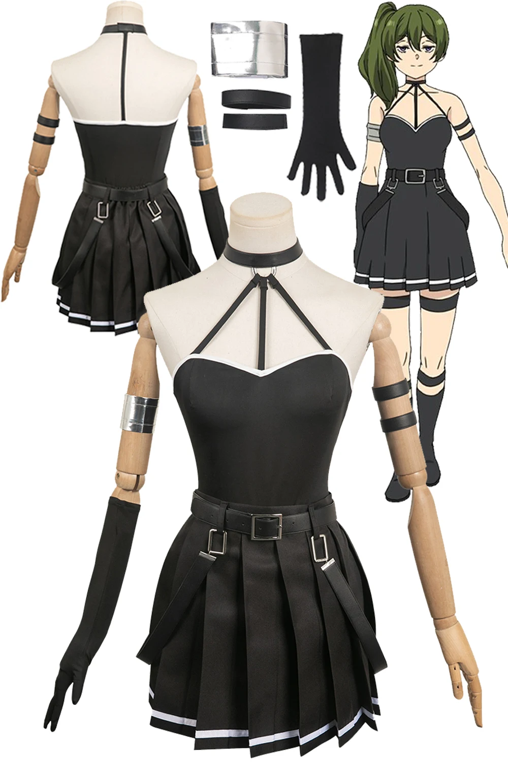 

Ubel Cosplay Fantasy Costume Anime Sousou of Frieren Roleplay Tube Socks Wristband Set Outfits Women Halloween Party Fancy Suits