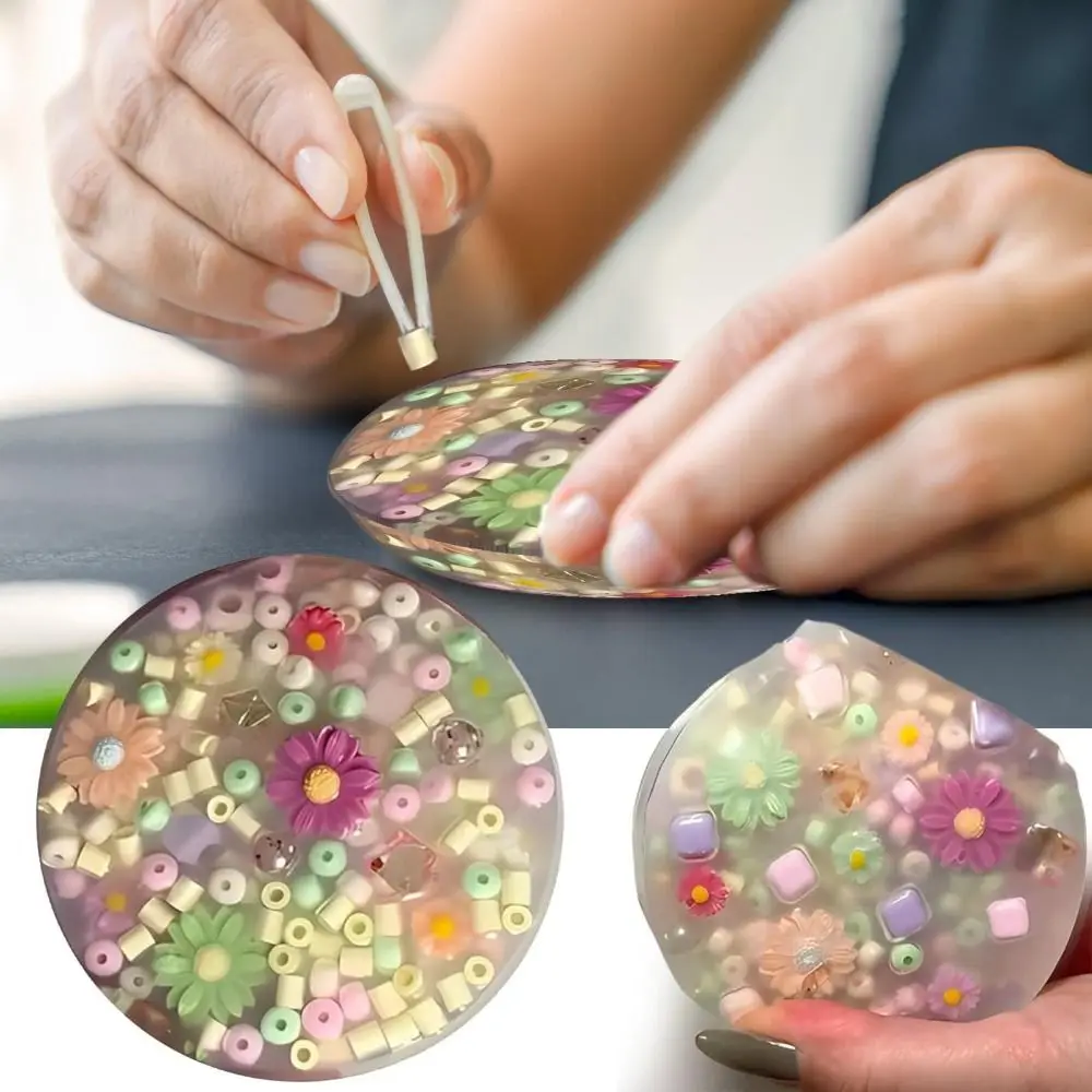 Siliconen Bloemen Picky Pad Stress Angst Speelgoed Pad Pick Pad Fidget Trichotillomania 6/8/10CM Huid plukken Fidget Speelgoed