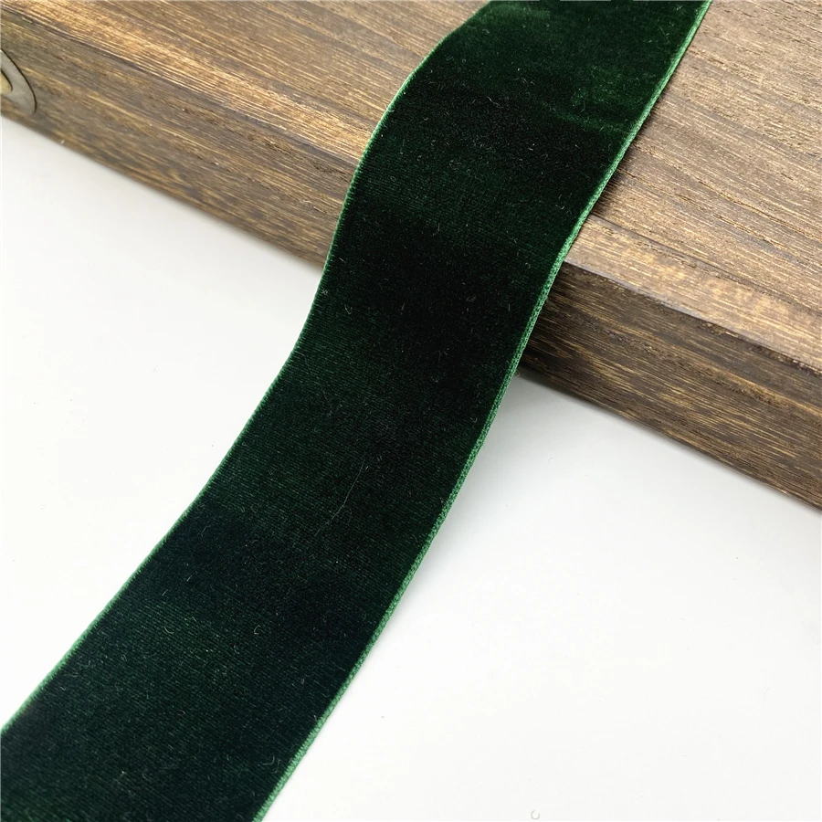 6-38 مللي متر الأخضر الداكن شريط مخملي عيد الميلاد الشريط عرض المجوهرات التعبئة والتغليف زهرة هدية التعبئة والتغليف القوس DIY بها بنفسك الطرف الديكور #5