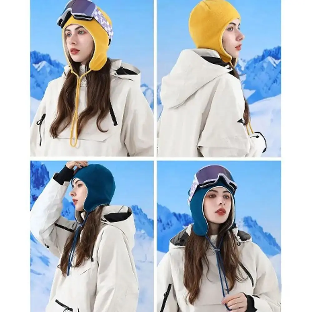 Thickened Windproof Cycling Hat Ear Protection Double-layer Sports Hat Warm Pullover Cap Fleece Hat Winter