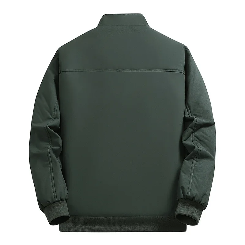 

Collaboration Mid-Year Men's Cotton Jaet Winter New Sle Pure Color Stand Collar Windproof Warm Fce Inner Simple Versatile