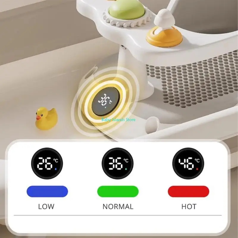 مقاعد حوض استحمام للأطفال K92D مع عرض لدرجة الحرارة، مقعد استحمام للأطفال للاستحمام أثناء الجلوس #3