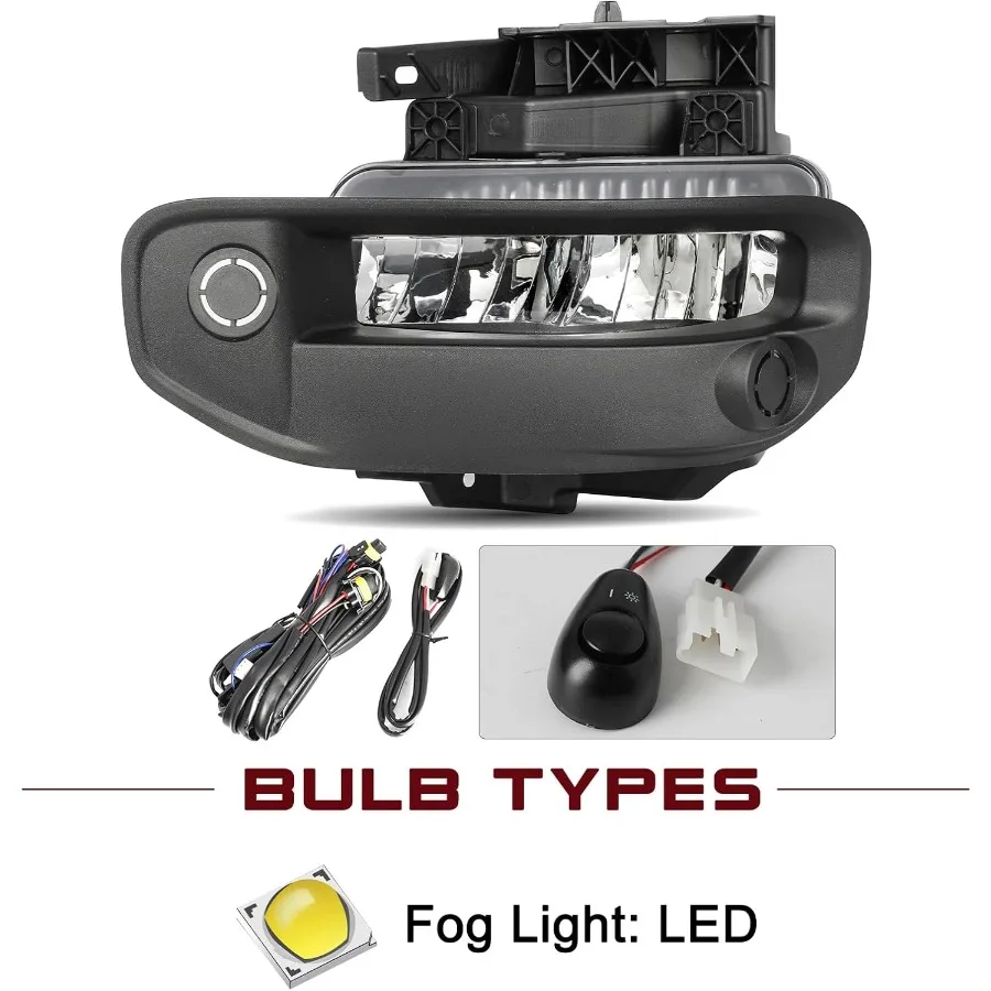 أضواء الضباب LED ل دودج رام 1500 20192024 استبدال مصباح الضباب الأمامي مع قوس ومجموعة الأسلاك عالية السطوع المزدوج العلوي #2