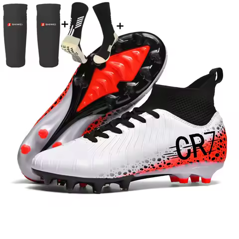 Men AG/TF Football Boots Futsal Professional Unisex Kids Soccer Shoes Grass Training Outdoor Boys Football Shoes Sneakers