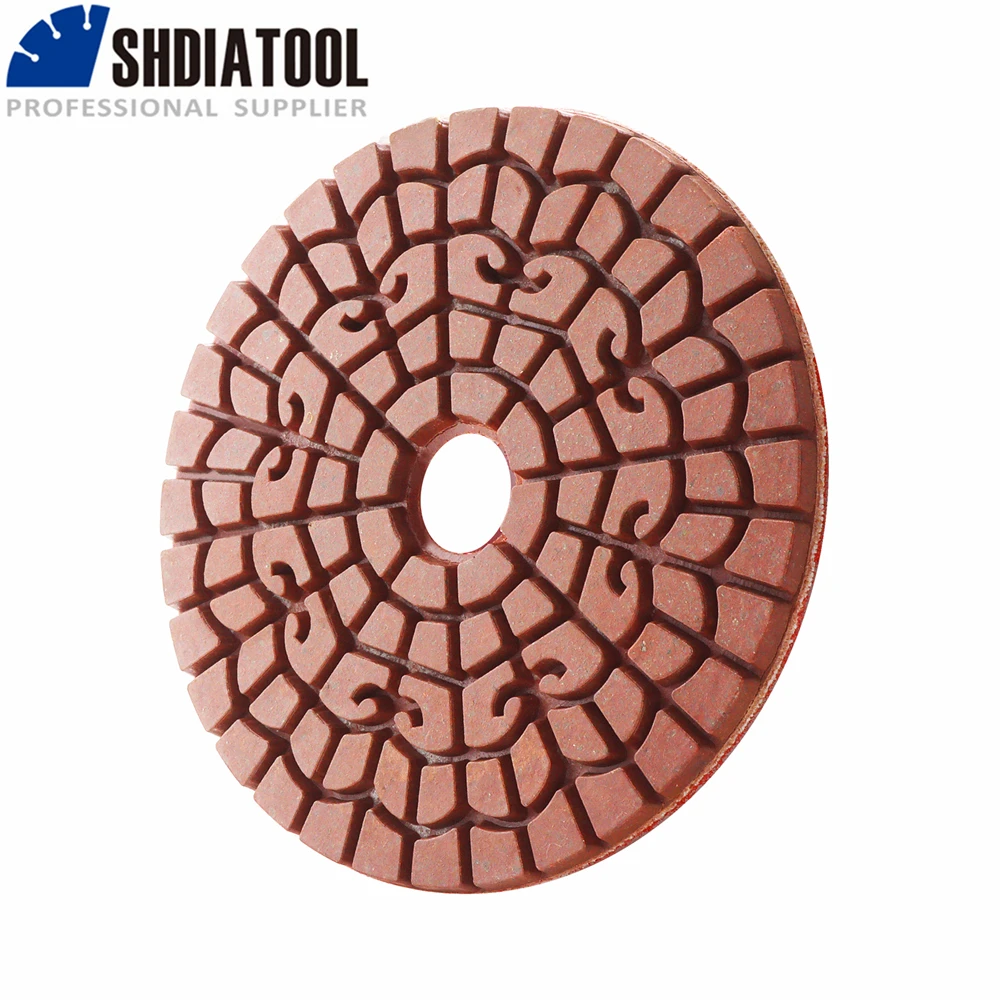 SHDIATOOL 6pcs/Set Dia100mm Diamond Wet Polishing Pads 2pcs#50+2pcs#100+1pc#200+1pc#400 Granite Stone Tile Rough Grinding Plate