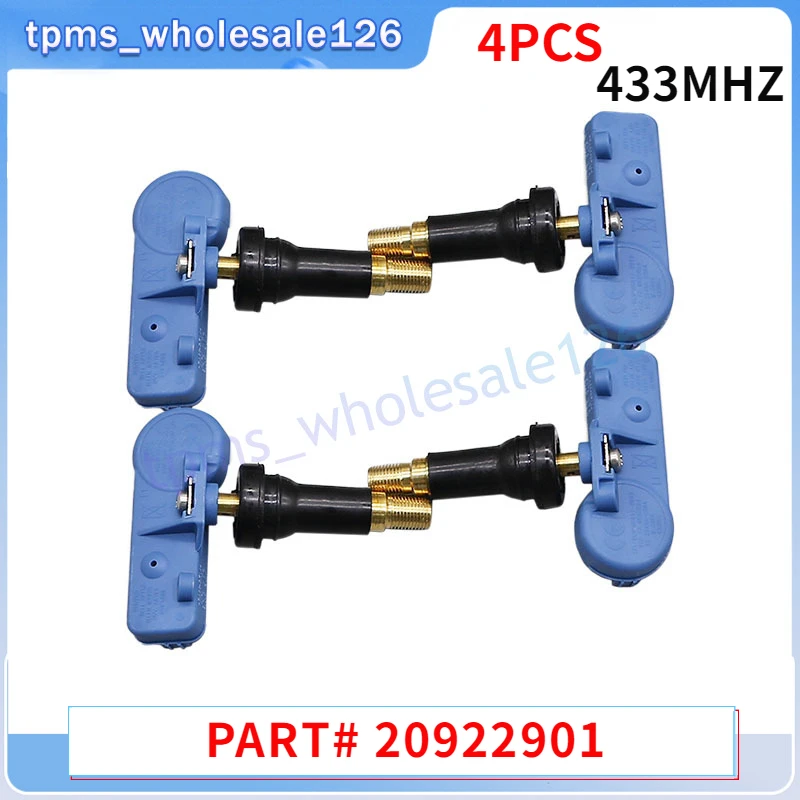 433MHZ TPMS 4PCS Car Tire Pressure Monitor System Sensor 20922901 For 2011-2013 Cadillac Escalade CTS Chevrolet Camaro GMC Yukon