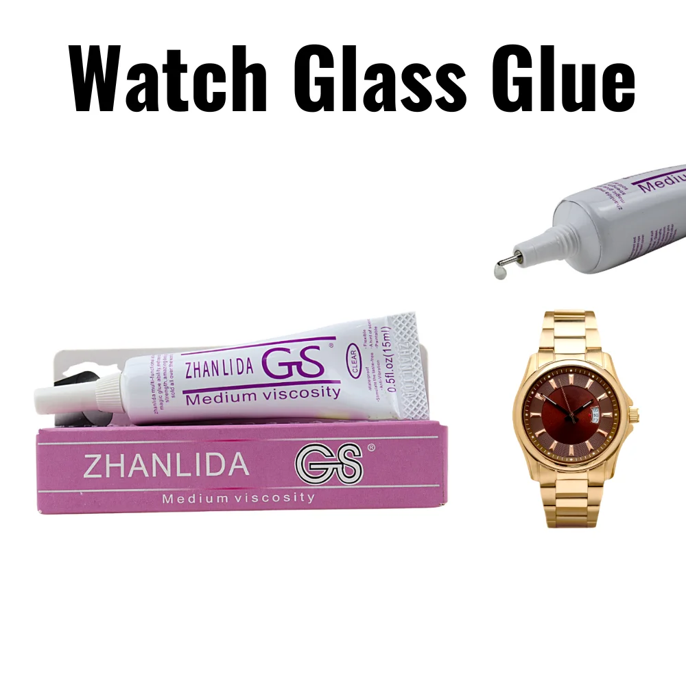 Zhanlida GS Watch Glass Needle Drill Transparent Handmade DIY Jewelry Earring Pearl Adhesive Small Gap Purpose Glue 15ML