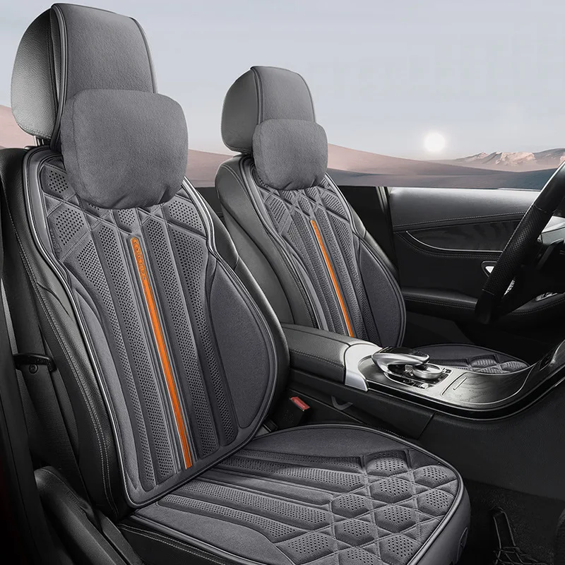 

New All Season Car Seat Covers Suede Saddle Pad Breathable Flannel Car Seat Cushion for Sedan SUV Truck