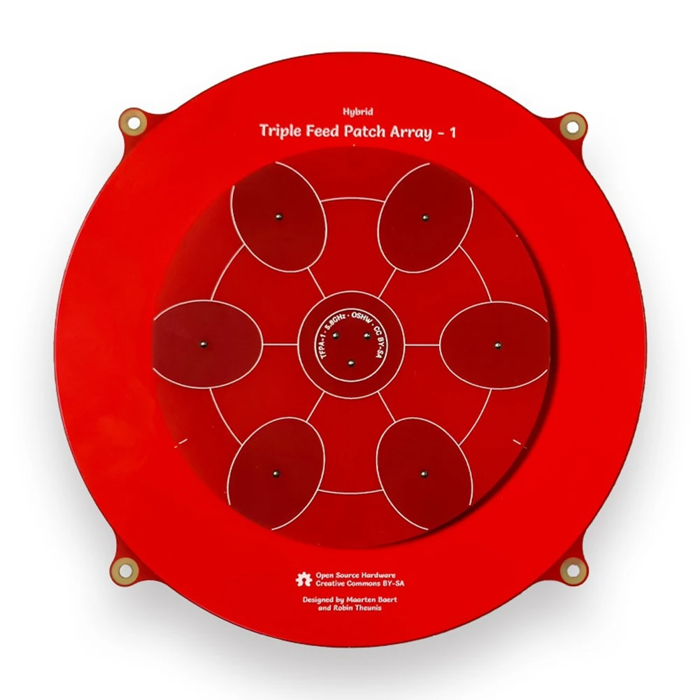 A49T 150mm Triple Feed Patch 5.8GHz 14DBi Pagoda Array FPV Antenna Image Transmitter Flat Panel Antenna for FPV Drone Black