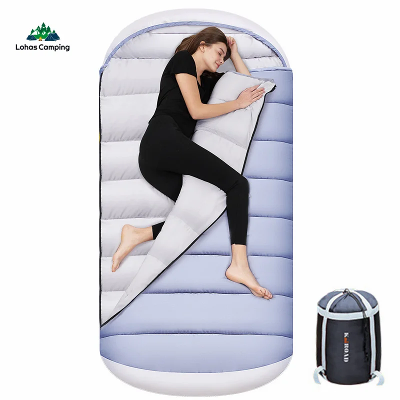 

Lohascamping Large 100cm width Camping Sleeping Bag Lightweight 3 Season Loose Widen Sleeping Bags for Adult Rest Hiking Fishing