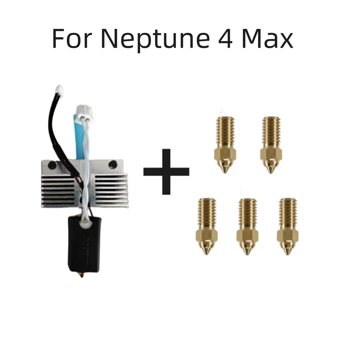 ELEGOO Neptune 4 Max/Plus Hotend & 5PCS Nozzle assembly Fully assembled twin gear direct drive extruder official 3D printer