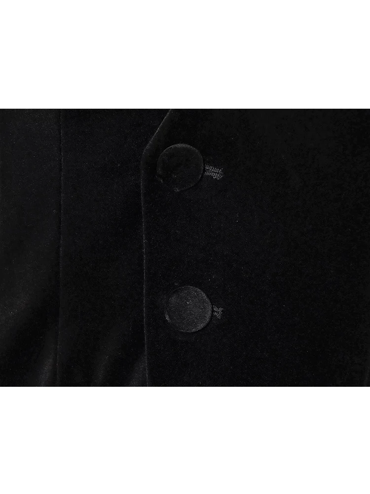    Elegancki damski kombinezon z krótkim rękawem, marynarka, dekolt w serek, dopasowany krój, długi rękaw, moda streetwear, damskie kombinezony z płaskiego aksamitu, nowość na wiosnę.