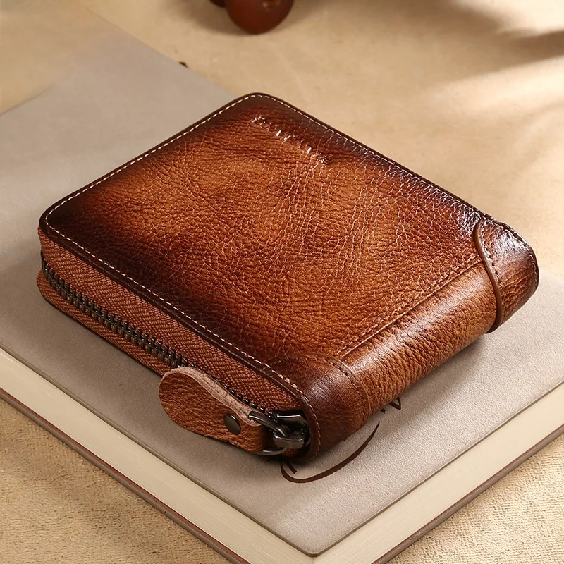 2026-new-manbang-men's-wallet-short-genuine-leather-driver-license-multi-function-anti-theft-brush-zipper-leather-clip-retro