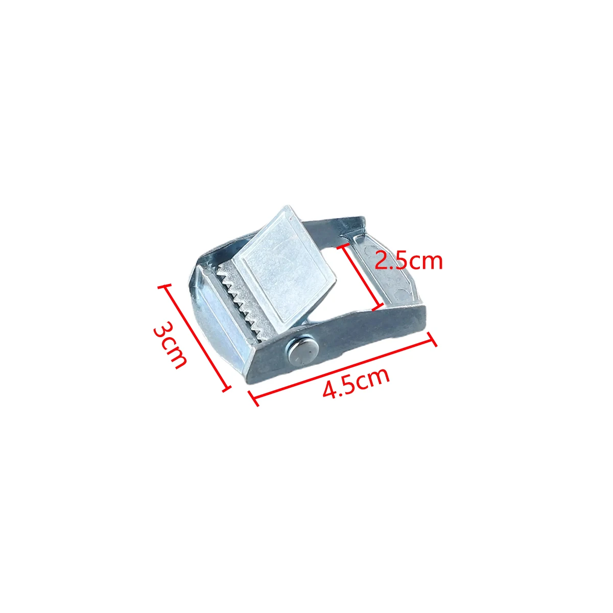 2.5/3.8/5 cm Wide Practical Safety Fastening Ring New Product Used for Securing Goods J-Shaped Hook Ratchet Belt Silver Zinc