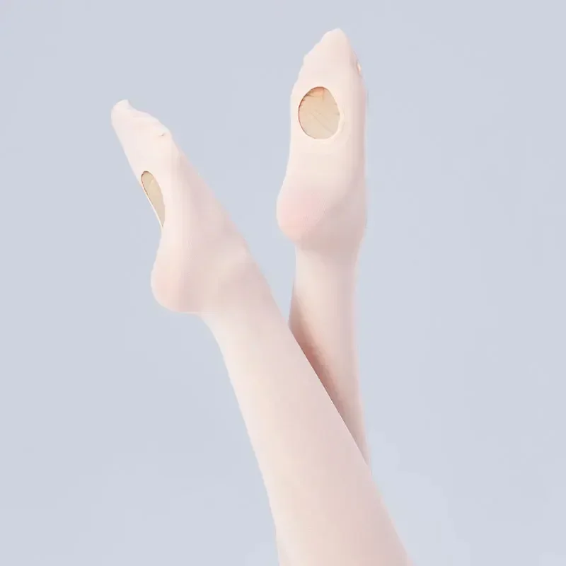 Girls Woman Ballet Tights 60D Convertible Tights Ballet Stockings Ballet Leggings Dance Tights Seamless Pantyhose with Hole