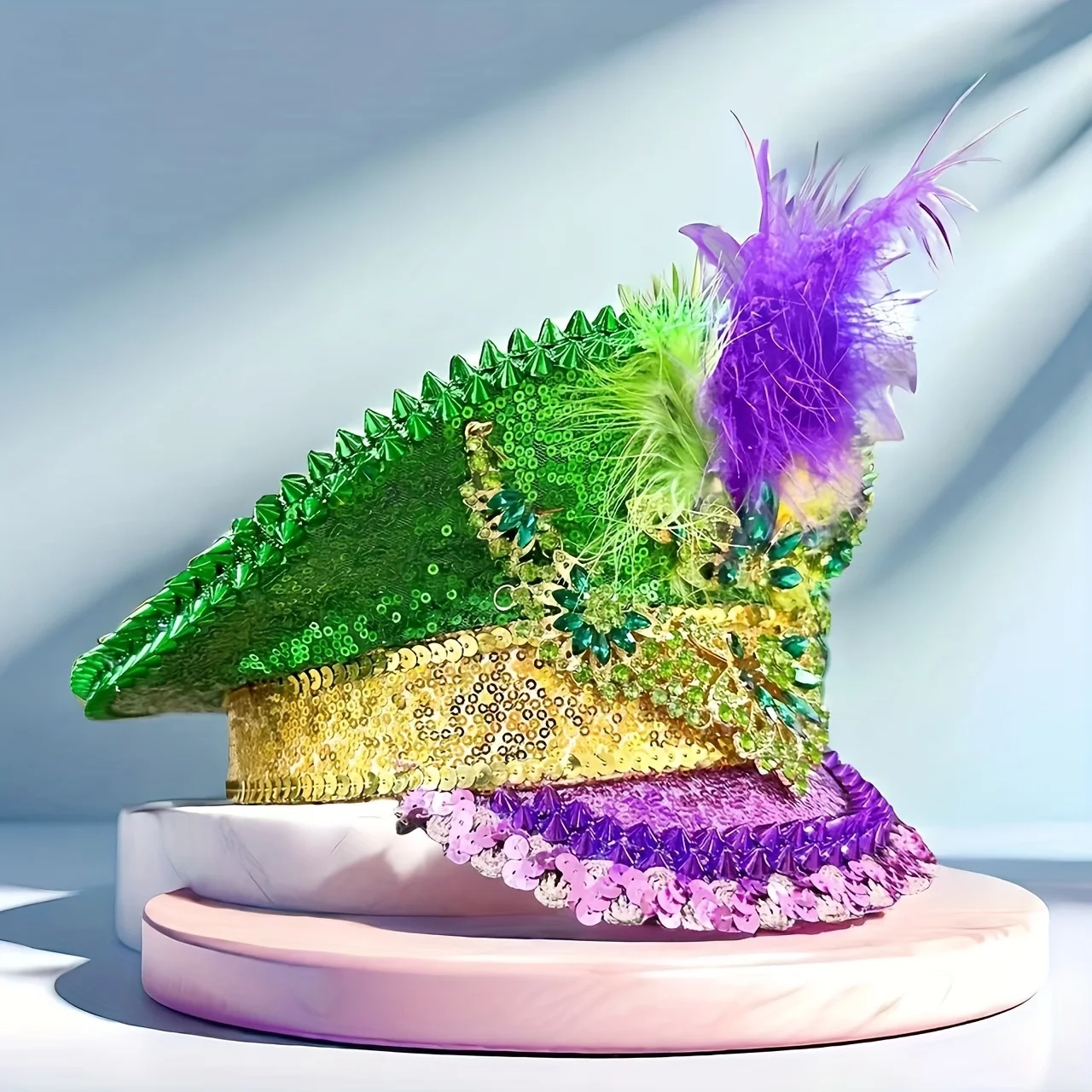 

Steampunk Captain Hat Rhinestone for Mardi Gras, Carnival, Rave Festivals Accessories ＆ Party Cap for Women & Men