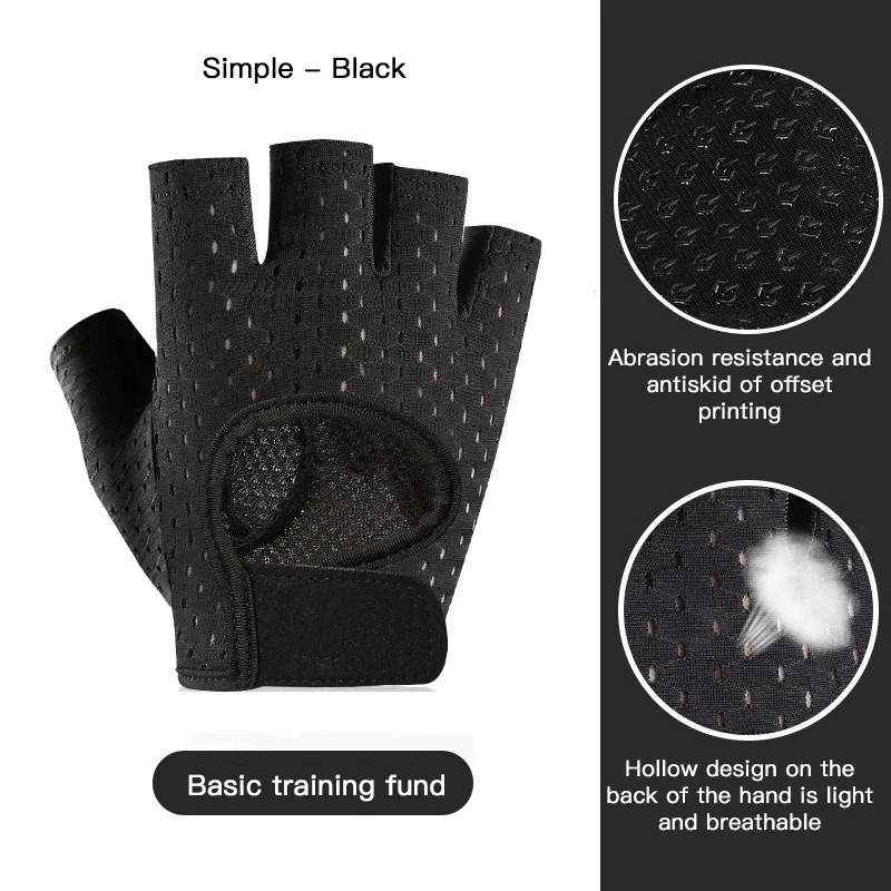 Gym Fitness Gloves Power Weight Lifting Women Men Bike Gloves Half Finger Hand Protector Body Building Cycling Fingerless Gloves