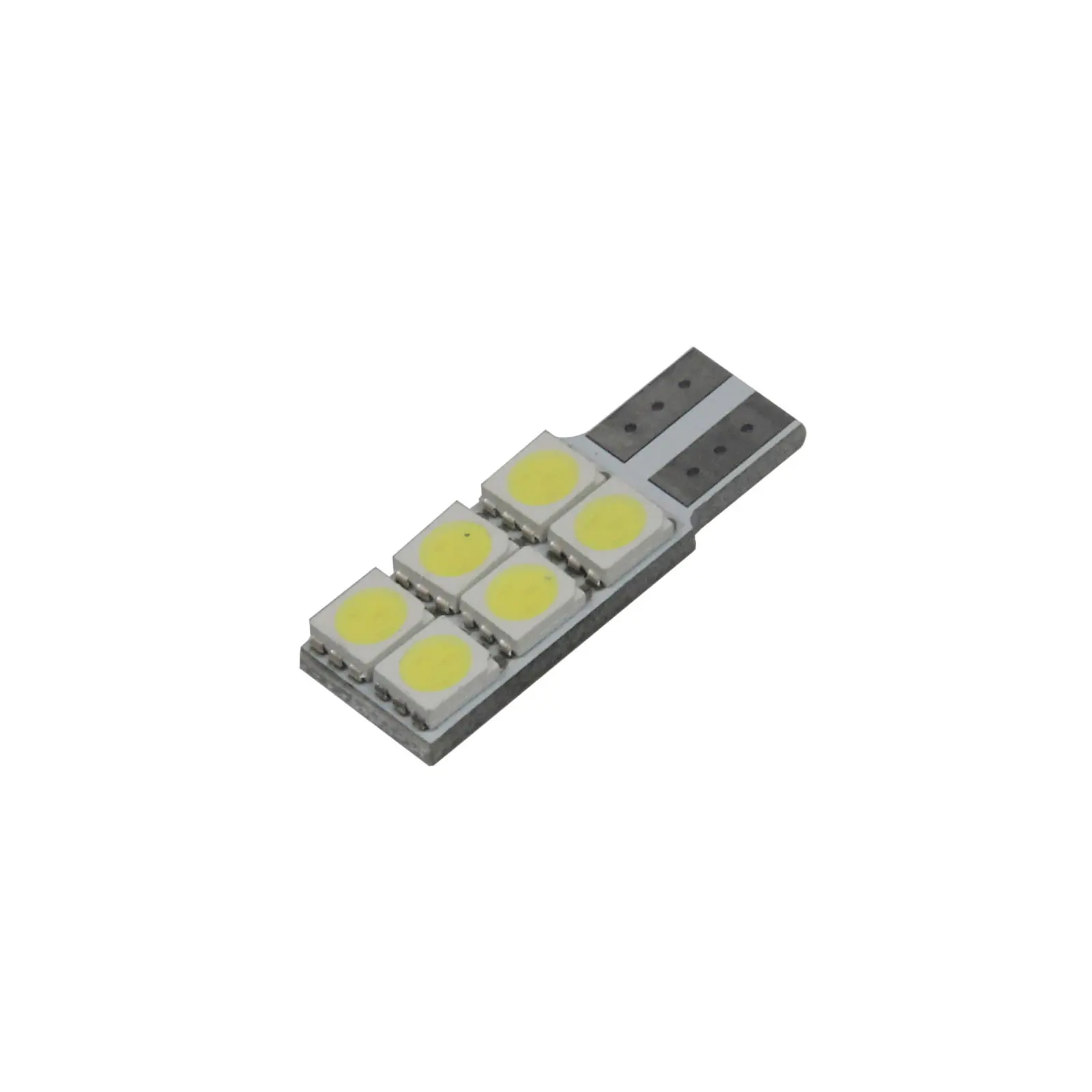 1x White Auto T10 W5W Turn Signal Light Wedge Lamp PCB Non-polar 6 Emitters 5050 SMD LED 657 1250 1251 A104