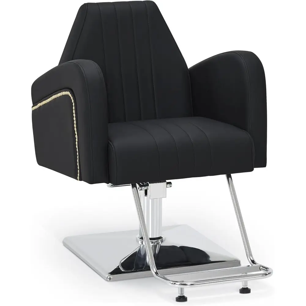 

Ergonomic Styling Chair for Barbershops - Sleek Black Design