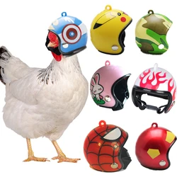 1Pc Chicken Helmet Small Pet Hard Hat Bird Quail Pigeon Hat Headgear Pet Bird Helmet DIY Cartoon Character Helmet Pet Supplies