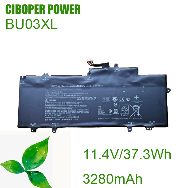 Laptop Battery BU03XL BO03XL 37.3WH/3130mAh For Chromebook 14 G3 X002TU X003NF X005TU X013DX X017NA X022DS X094NF X015W Z050SA