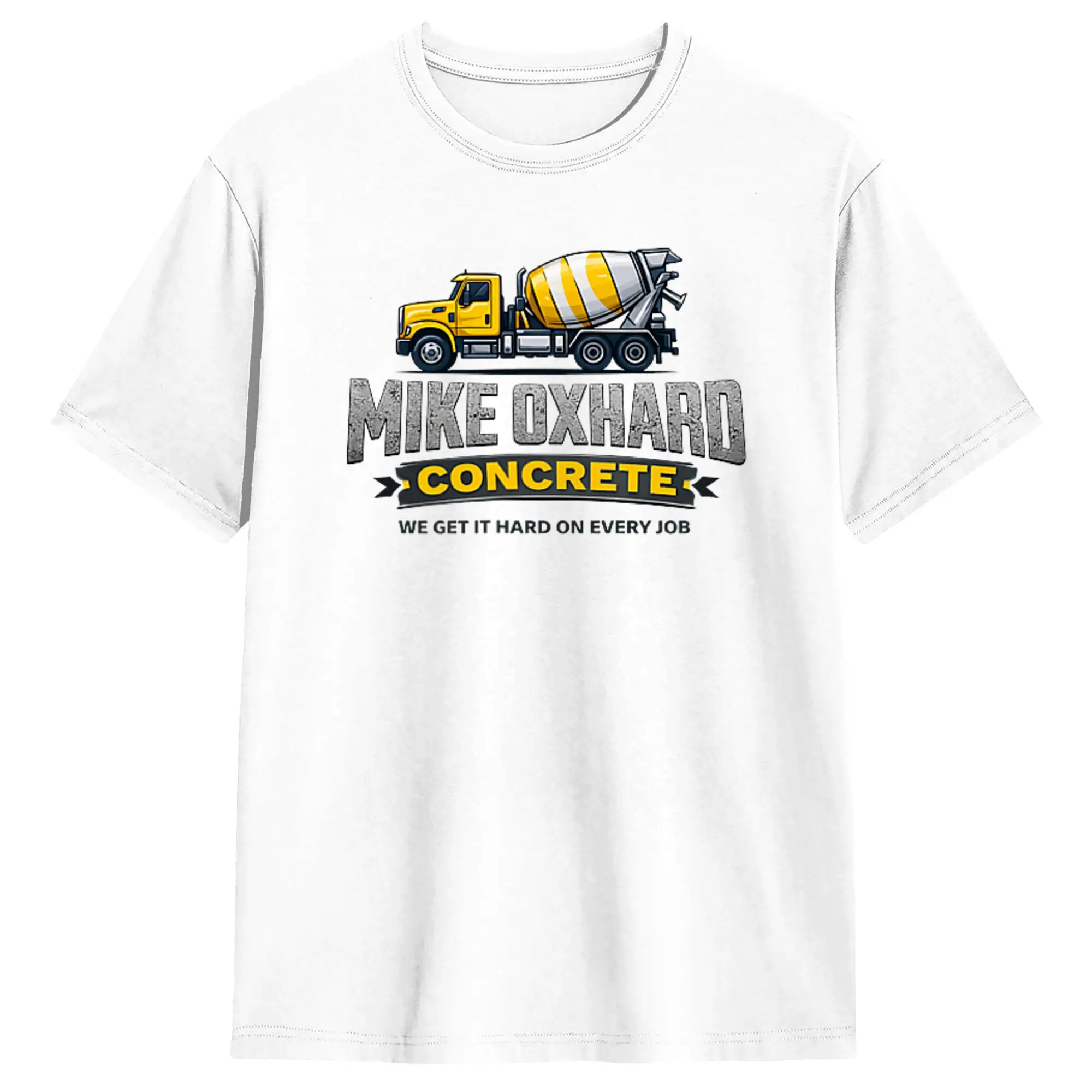 Men Mike Oxhard Concrete Construction Work Truck T Shirts  100 Cotton Tees Crewneck Fashion Casual Tee Shirt