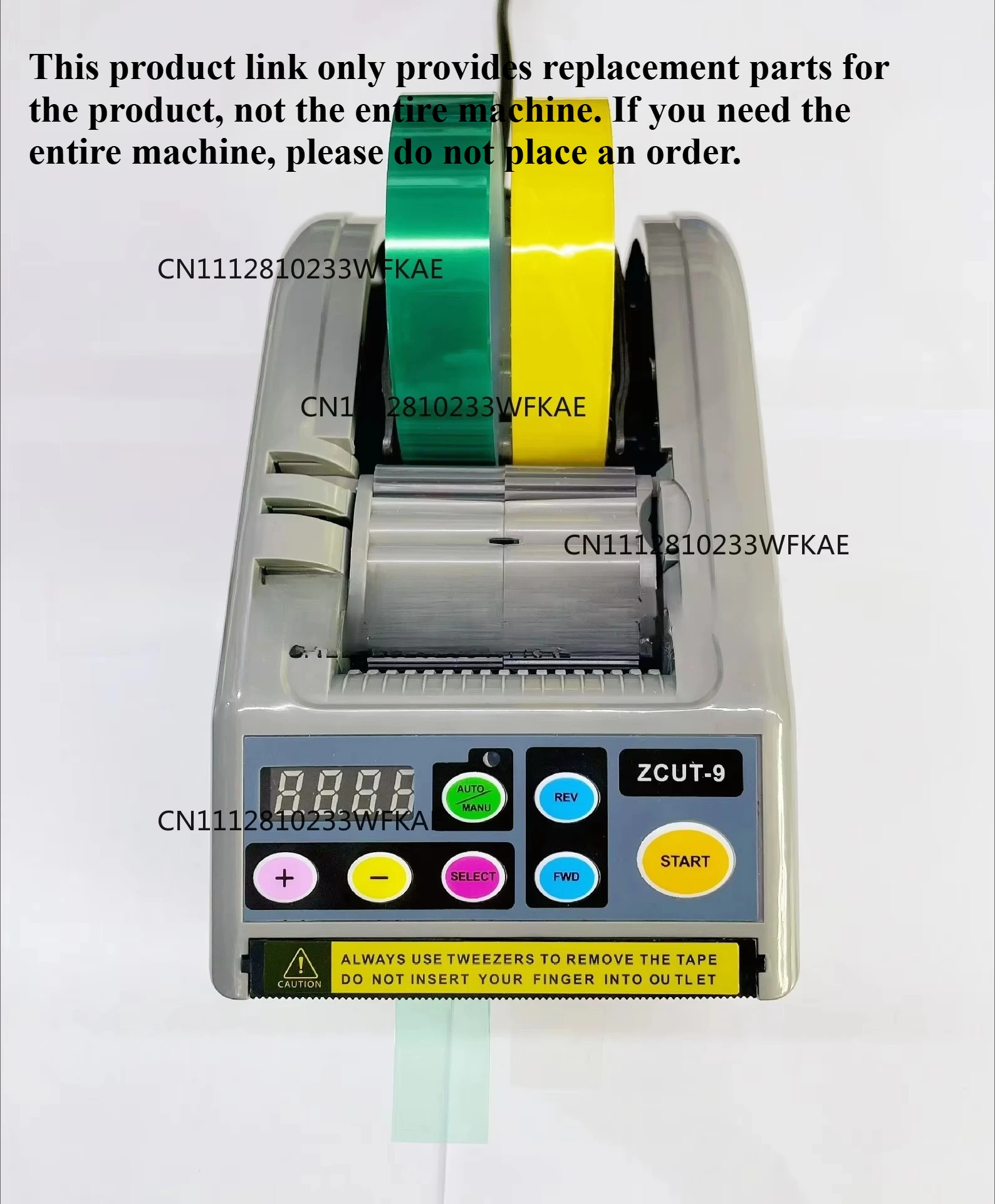 For ZCUT-9 Automatic Adhesive Paper Machine Tape Cutting Machine Accessories Kit (excluding the whole machine)